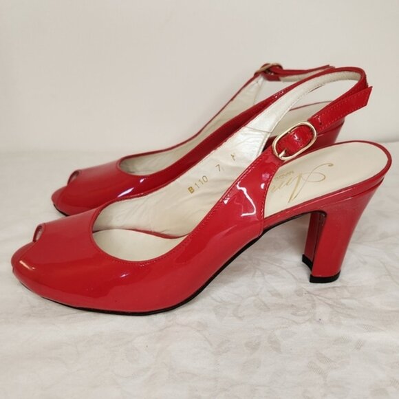 Vintage Amante red pumps - Picture 1 of 3